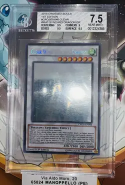 YU GI OH BGS 7.5 CLEAR WING SYNCHRO DRAGON CROS-EN046 1st EDITION GHOST RARE - Image 7