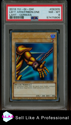 LEFT ARM/FRBDN.ONE LART-GERMAN YU-GI-OH! THE LOST ART PROMOTION 2018 DE005 PSA 8 - Image 3