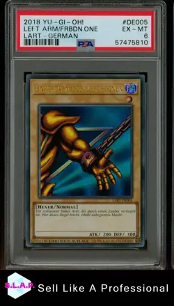 LEFT ARM/FRBDN.ONE LART-GERMAN YU-GI-OH! THE LOST ART PROMOTION 2018 DE005 PSA 6 - Image 1