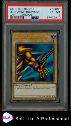LEFT ARM/FRBDN.ONE LART-GERMAN YU-GI-OH! THE LOST ART PROMOTION 2018 DE005 PSA 6 - Image 3