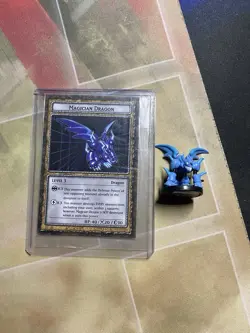 Yu-Gi-Oh Dungeon Dice Monsters Magician Dragon B2-06 Figure + Card - Image 1