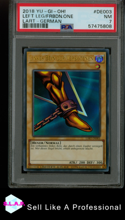 LEFT LEG/FRBDN.ONE LART-GERMAN YU-GI-OH! THE LOST ART PROMOTION 2018 DE003 PSA 7 - Image 3