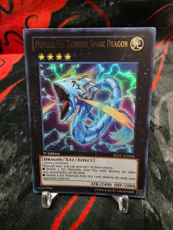 Yugioh Number 91: Thunder Spark Dragon REDU-EN098 Ultra Rare 1st Ed LP - Image 1