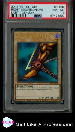 RIGHT LEG/FRBDN.ONE LART-GER YU-GI-OH! THE LOST ART PROMOTION 2018 DE002 PSA 8 - Image 3