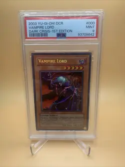 2003 Yu-Gi-Oh Vampire Lord 1st Edition PSA Mint 9 Dark Crisis DCR-000 #000 - Image 3