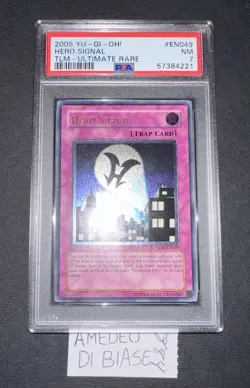 YU GI OH PSA 7 HERO SIGNAL TLM-EN049 ULTIMATE RARE ENGLISH 2005! - Image 2