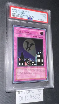 YU GI OH PSA 7 HERO SIGNAL TLM-EN049 ULTIMATE RARE ENGLISH 2005! - Image 3