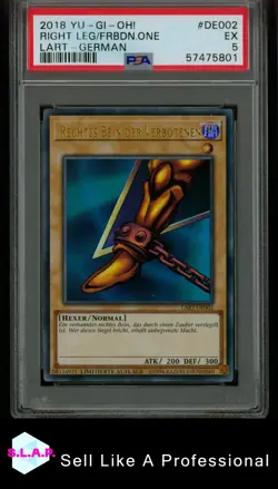 RIGHT LEG/FRBDN.ONE LART-GER YU-GI-OH! THE LOST ART PROMOTION 2018 DE002 PSA 5 - Image 1