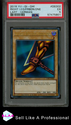 RIGHT LEG/FRBDN.ONE LART-GER YU-GI-OH! THE LOST ART PROMOTION 2018 DE002 PSA 5 - Image 3