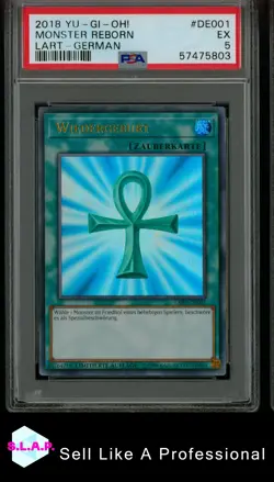 MONSTER REBORN LART-GERMAN YU-GI-OH! THE LOST ART PROMOTION 2018 DE001 PSA 5 - Image 1