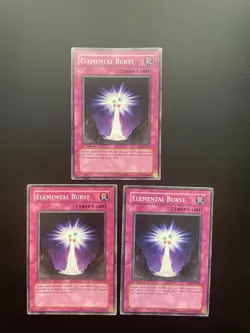 Yugioh Elemental Burst FET-EN059 1st Edition Common Damaged X3 - Image 3