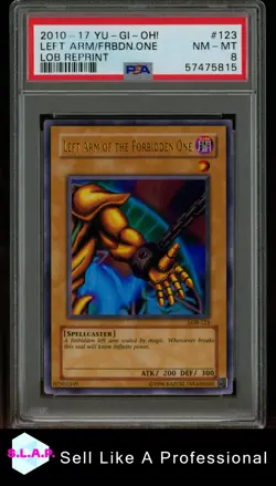 LEFT ARM/FRBDN.ONE LOB REPRINT YU-GI-OH! 2010-2017 123 PSA 8 - Image 1