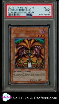 EXODIA/FRBDN.ONE LOB REPRINT-EUROPE YU-GI-OH! 2010-2017 E101 PSA 9 - Image 3