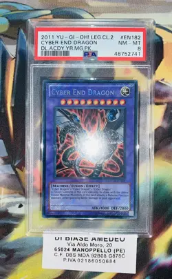 YU GI OH PSA 8 CYBER END DRAGON LCGX-EN182 DL. ACDMY. YEARS MEGA PACK 2011 - Image 2