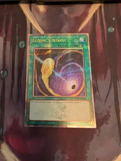 COSMIC CYCLONE YuGiOh QCR Quarter Century Rare RA02-EN061 Near Mint - Image 1