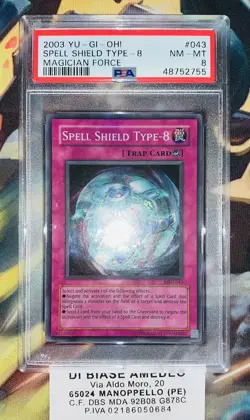 YU GI OH PSA 8 SPELL SHIELD TYPE-8 MFC-043 MAGICIAN FORCE 2003! - Image 2