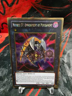 Yugioh Number 31: Embodiment of Punishment PGLD-EN024 1st Edition - Image 1