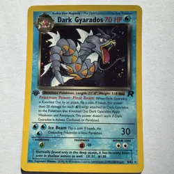 Dark Gyarados 8/82 1st Edition Holo Rare Team Rocket Holo PokÃ©mon Card TCG - Image 1