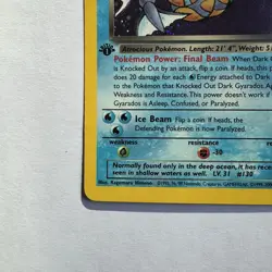 Dark Gyarados 8/82 1st Edition Holo Rare Team Rocket Holo PokÃ©mon Card TCG - Image 6