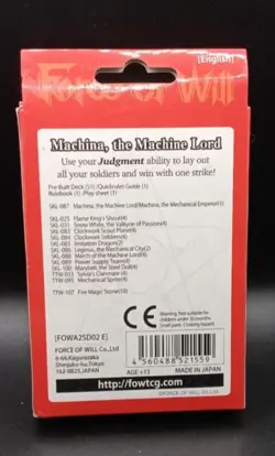 Force of Will: Fire Deck: Machina, The Machine Lord TCG Trading Card Game - New - Image 2