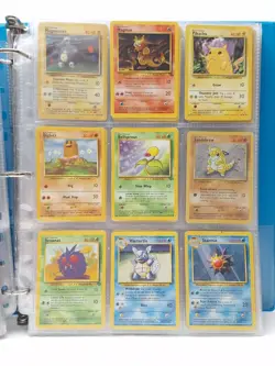 Pokemon Original Base Card Vintage Lot Large Binder - Image 1