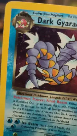 Holo Dark Gyarados 8/82 Team Rocket - Unlimited Edition Holo Pokemon TCG Lp - Image 2