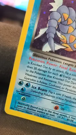 Holo Dark Gyarados 8/82 Team Rocket - Unlimited Edition Holo Pokemon TCG Lp - Image 5