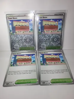 Town Store Reverse Holo & Reg 196/197 Pokémon Card Obsidian Flames 4x playset - Image 1