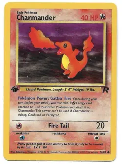 1st Edition Charmander 50/82 Team Rocket Set Rare Vintage Pokemon Card - NM - Image 3