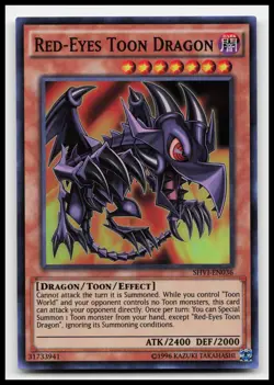 Red-Eyes Toon Dragon SHVI-EN036 Shining Victories Yugioh Card - Image 1