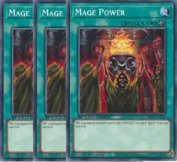 Yugioh - Mage Power x 3 - 1st Edition NM - Plus Free Holographic Card - Image 2