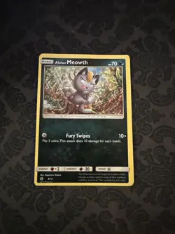 2017 Pokemon TCG Alolan Meowth 8/12 Holo Rare McDonald's Promo Card - Image 1