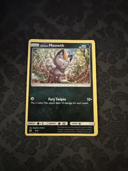 2017 Pokemon TCG Alolan Meowth 8/12 Holo Rare McDonald's Promo Card - Image 3