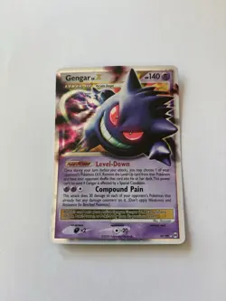 Gengar LV.X Pokemon Trading Card 2009 HP 140 Level-Down Attack - Image 7
