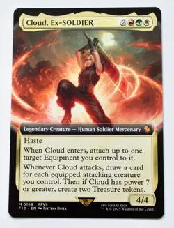 Cloud, Ex-SOLDIER (Extended Art) Commander: Final Fantasy Regular MTG NM - Image 1