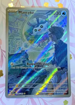 Mantyke 189/182 Sv04: Paradox Rift Holo Illustration Rare Pokémon TCG Card NM/M - Image 1