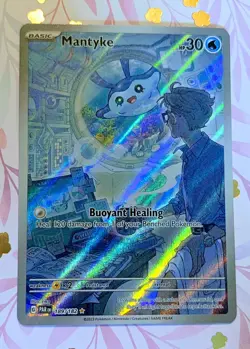 Mantyke 189/182 Sv04: Paradox Rift Holo Illustration Rare Pokémon TCG Card NM/M - Image 4