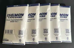Digimon Card Game Store Tournament Kit 2025 Vol 1 Lot of FIVE English Sealed - Image 1