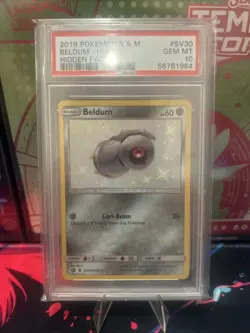 Beldum SV30/SV94 Hidden Fates: Shiny Vault Holo Pokemon Psa 10 - Image 1