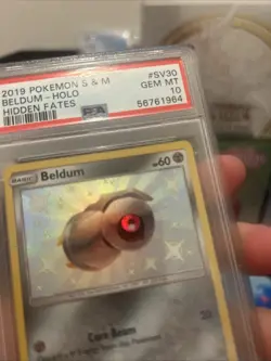 Beldum SV30/SV94 Hidden Fates: Shiny Vault Holo Pokemon Psa 10 - Image 3