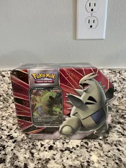 POKEMON TRADING CARD GAME TYRANITAR V STRIKERS TIN FACTORY SEALED EVOLVING SKIES - Image 5