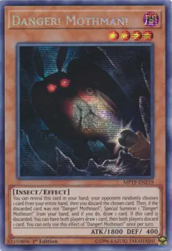 Yugioh! Danger! Mothman! - MP19-EN219 - Prismatic Secret Rare - 1st Edition Near - Image 2