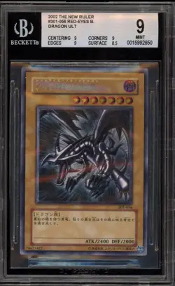 Yu-Gi-Oh! Red-Eyes B. Dragon New Ruler Japanese Ultimate Rare 301-056 BGS 9 Mint - Image 3