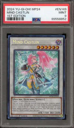 Yu-Gi-Oh! Mind Castlin 1st Edition Secret Rare MO24-EN149 PSA 9 Mint - Image 3