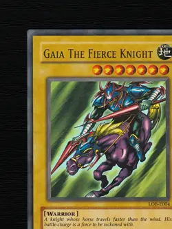 Yu-Gi-Oh Gaia the Fierce Knight LOB-E004 Unlimited Ultra Rare EU 2002 - Image 4