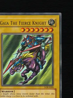 Yu-Gi-Oh Gaia the Fierce Knight LOB-E004 Unlimited Ultra Rare EU 2002 - Image 6