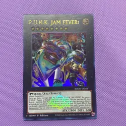 Yu-Gi-Oh TCG BLMM-EN051 "P.U.N.K. Jam Fever!" 1st Edition ULTRA RARE NM - Image 1