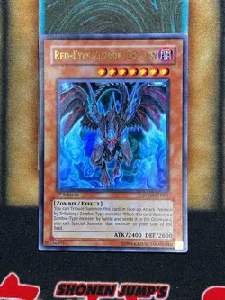 Yugioh Red-Eyes Zombie Dragon SDZW-EN001 Ultra Rare 1st Ed MP - Image 1