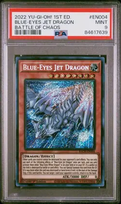 Yu-Gi-Oh! Blue-Eyes Jet Dragon - BACH-EN004 - MINT Secret Rare 1st Edition PSA 9 - Image 1