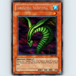 Yugioh Sinister Serpent SDD-002 Limited Ed. Prismatic Secret Rare Holo - MP 💎 - Image 3